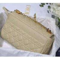 Dior Women CD Large Dior Caro Bag Beige Supple Cannage Calfskin (10)