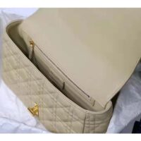 Dior Women CD Large Dior Caro Bag Beige Supple Cannage Calfskin (10)