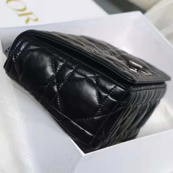 Dior Women CD Large Dior Caro Bag Black Quilted Macrocannage Calfskin (1)