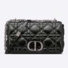 Dior Women CD Large Dior Caro Bag Black Quilted Macrocannage Calfskin
