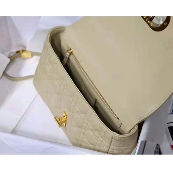 Dior Women CD Medium Dior Caro Bag Beige Supple Cannage Calfskin (2)