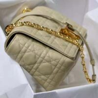 Dior Women CD Medium Dior Caro Bag Beige Supple Cannage Calfskin (3)