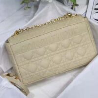 Dior Women CD Medium Dior Caro Bag Beige Supple Cannage Calfskin (3)