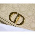 Dior Women CD Medium Dior Caro Bag Beige Supple Cannage Calfskin - Image 9