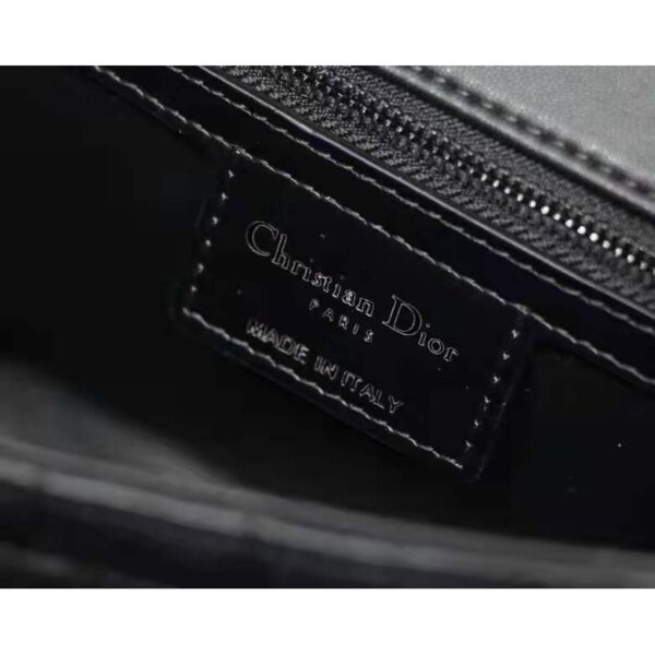 Dior Women CD Medium Dior Caro Bag Black Quilted Macrocannage Calfskin (10)