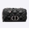Dior Women CD Medium Dior Caro Bag Black Quilted Macrocannage Calfskin