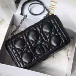 Dior Women CD Medium Dior Caro Bag Black Quilted Macrocannage Calfskin - Imagen 3