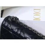 Dior Women CD Medium Dior Caro Bag Black Quilted Macrocannage Calfskin - Imagen 9