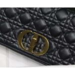Dior Women CD Medium Dior Caro Bag Black Supple Cannage Calfskin - Image 8