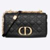 Dior Women CD Medium Dior Caro Bag Black Supple Cannage Calfskin