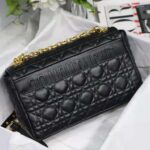 Dior Women CD Medium Dior Caro Bag Black Supple Cannage Calfskin - Image 4