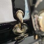 Dior Women CD Mini Lady Dior Bag Black Patent Cannage Calfskin - Image 10