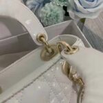 Dior Women CD Mini Lady Dior Bag Latte Patent Cannage Calfskin - Image 8