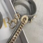 Dior Women CD Mini Lady Dior Bag Opaline Gray Pearlescent Cannage Lambskin – Bild 10