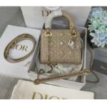 Dior Women CD Mini Lady Dior Bag Pale Yellow Patent Cannage Calfskin – Image 3