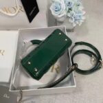 Dior Women CD Mini Lady Dior Bag Pine Green Patent Cannage Calfskin - Bild 6