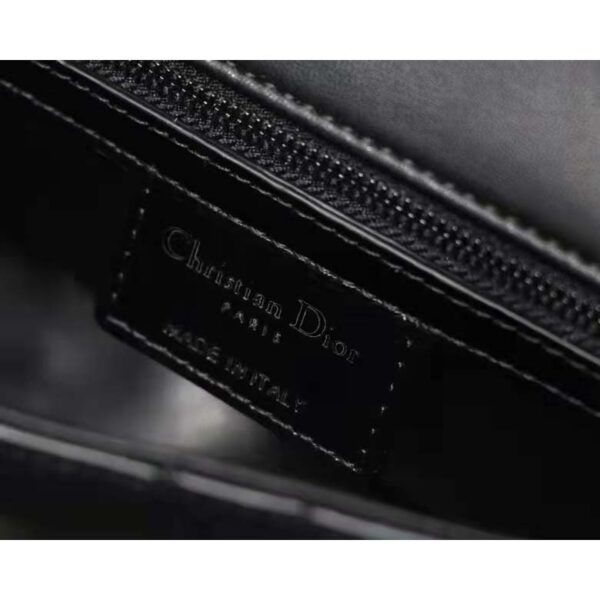 Dior Women CD Small Dior Caro Bag Black Quilted Macrocannage Calfskin (11)