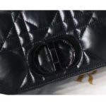 Dior Women CD Small Dior Caro Bag Black Quilted Macrocannage Calfskin - immagine 8