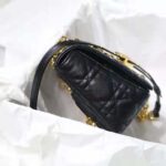 Dior Women CD Small Dior Caro Bag Black Supple Cannage Calfskin - Image 8