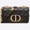 Dior Women CD Small Dior Caro Bag Black Supple Cannage Calfskin
