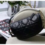 Dior Women CD Small Dior Vibe Hobo Bag Black Cannage Lambskin - immagine 2