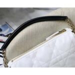 Dior Women CD Small Dior Vibe Hobo Bag White Cannage Lambskin - Image 7