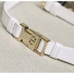 Dior Women CD Small Dior Vibe Hobo Bag White Cannage Lambskin - Image 8