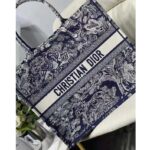 Dior Unisex Large Book Tote Blue Toile De Jouy Reverse Embroidery - Image 5