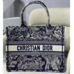 Dior Unisex Medium Book Tote Blue Toile De Jouy Reverse Embroidery - Image 2