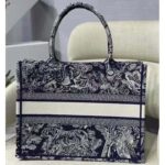 Dior Unisex Medium Book Tote Blue Toile De Jouy Reverse Embroidery - Image 3