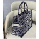 Dior Unisex Medium Book Tote Blue Toile De Jouy Reverse Embroidery - Image 4