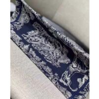 Dior Women Medium Book Tote Blue Toile De Jouy Reverse Embroidery (8)