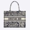 Dior Women Medium Book Tote Blue Toile De Jouy Reverse Embroidery