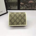 Gucci GG Unisex 1955 Horsebit Card Case Wallet Beige Ebony GG Supreme Canvas - immagine 3