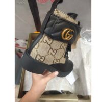 Gucci GG Women’s Ankle Boot Double G Beige Ebony Maxi GG Canvas (2)