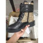 Gucci GG Women's Ankle Boot Double G Beige Ebony Maxi GG Canvas - Image 4