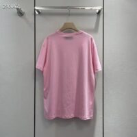 Gucci Men GG Interlocking G Heart T-Shirt Pink Cotton Jersey Crewneck Oversize Fit (10)