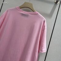 Gucci Men GG Interlocking G Heart T-Shirt Pink Cotton Jersey Crewneck Oversize Fit (10)