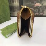 Gucci Unisex 1955 Horsebit Card Case Wallet Beige Ebony GG Supreme Canvas – Bild 8