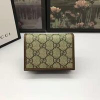 Gucci Unisex 1955 Horsebit Key Case Wallet Beige Ebony GG Supreme Canvas (2)