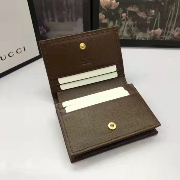 Gucci Unisex 1955 Horsebit Key Case Wallet Beige Ebony GG Supreme Canvas (9)
