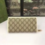 Gucci Unisex 1955 Horsebit Zip Around Wallet Beige Ebony GG Supreme Canvas - Image 3