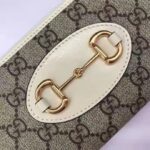 Gucci Unisex 1955 Horsebit Zip Around Wallet Beige Ebony GG Supreme Canvas - Image 9