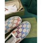 Gucci Unisex Espadrille Multicolor GG Linen Canvas Cord Platform Rubber Bottom - Image 5