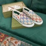 Gucci Unisex Espadrille Multicolor GG Linen Canvas Cord Platform Rubber Bottom - Image 2