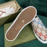 Gucci Unisex Espadrille Multicolor GG Linen Canvas Cord Platform Rubber Bottom - Image 9