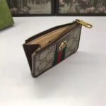 Gucci Unisex GG Ophidia Card Case Beige Ebony GG Supreme Double G - Image 5