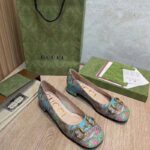 Gucci Women GG Tiger Ballet Flat Horsebit Tiger Flower Beige Ebony Supreme Canvas - Image 4