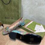 Gucci Women GG Tiger Ballet Flat Horsebit Tiger Flower Beige Ebony Supreme Canvas - Image 7