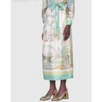 Gucci Women GG Tiger Mid-Heel Slingback Tiger Flower Beige Ebony Supreme Canvas - Image 12